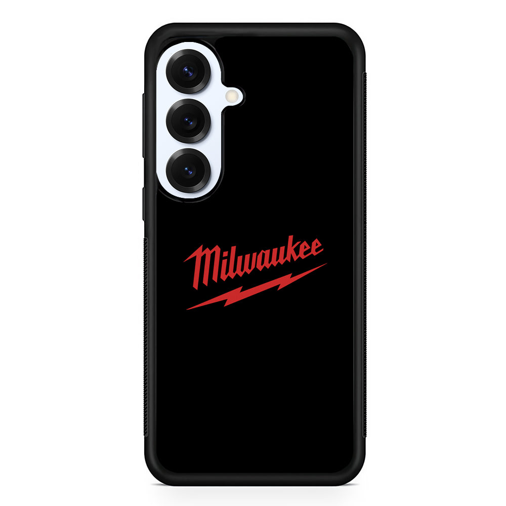 Milwaukee Tool Black Background Samsung Galaxy S25 Plus Case | Slim Rubber Case for Samsung Galaxy S25 Plus