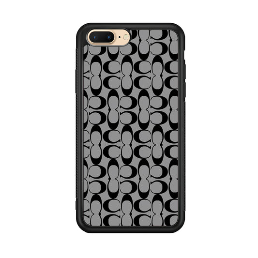 Coach Black Grey iPhone 8 Plus Case | Slim Rubber Case for iPhone 8 Plus