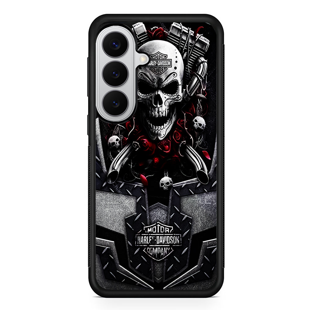 Harley Davidson Skull Art Samsung Galaxy S26 Case | Slim Samsung Galaxy S26 Rubber Case