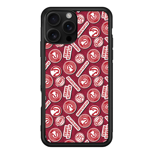 Atlanta Hawks Pattern iPhone 16 Pro Case | Durable Protective Case for iPhone 16 Pro