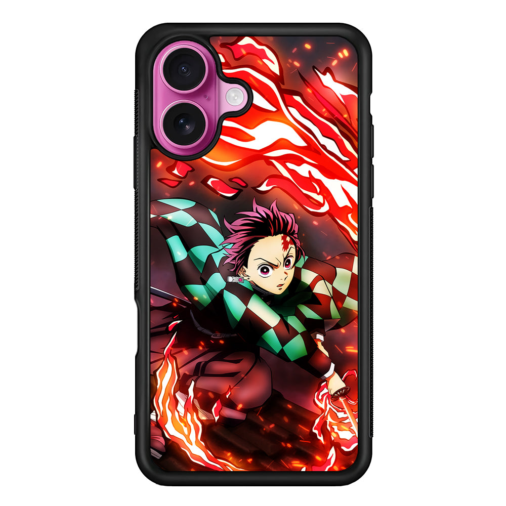 Tanjiro Kamado Demon Slayer Anime iPhone 17 Case | Slim Protective Rubber Phone Cover