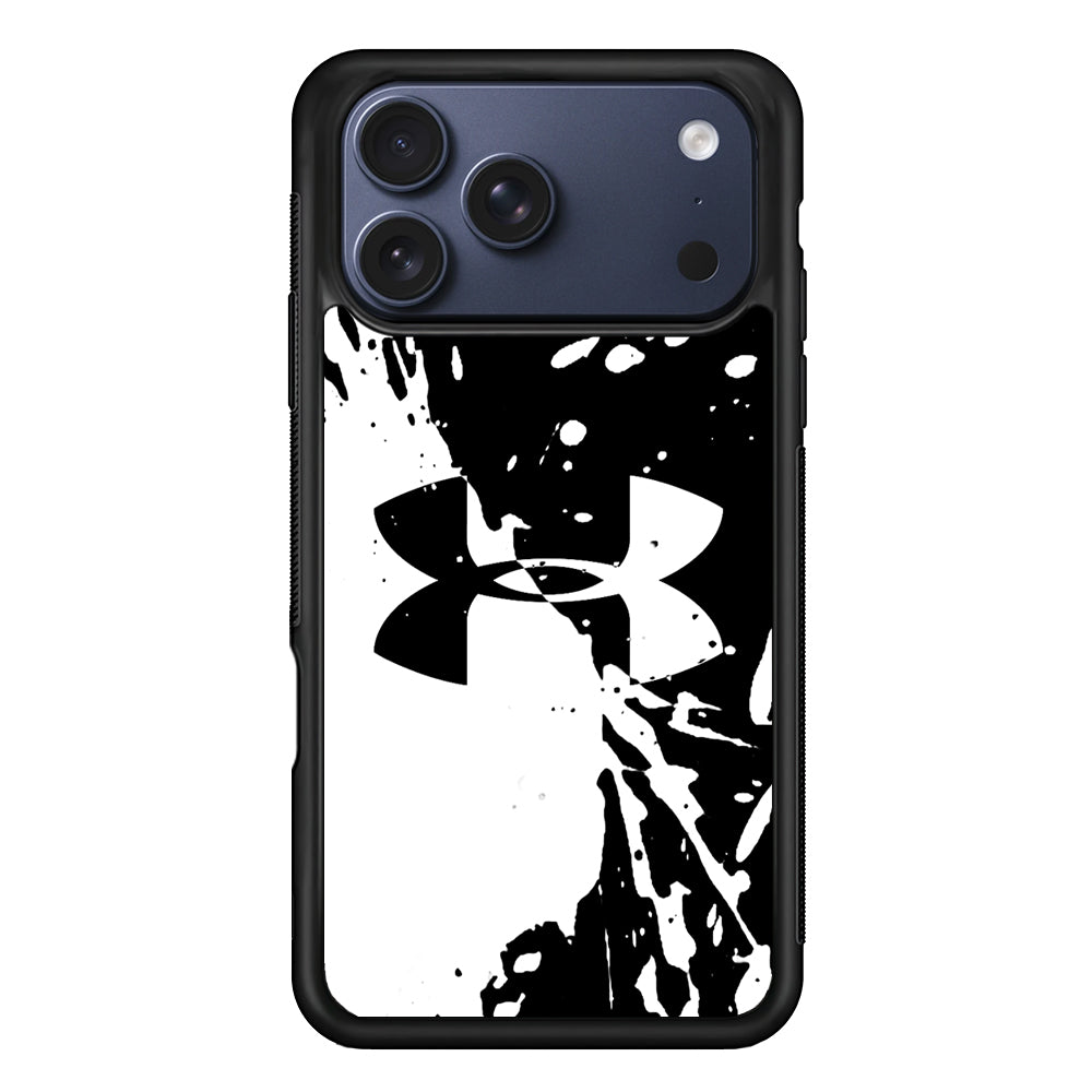 Under Armour Black White iPhone 17 Pro Max Case | Slim Rubber Case for iPhone 17 Pro Max