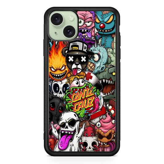 Santa Cruz Skateboard Monster iPhone 14 Plus Case | Slim Rubber Case for iPhone 14 Plus