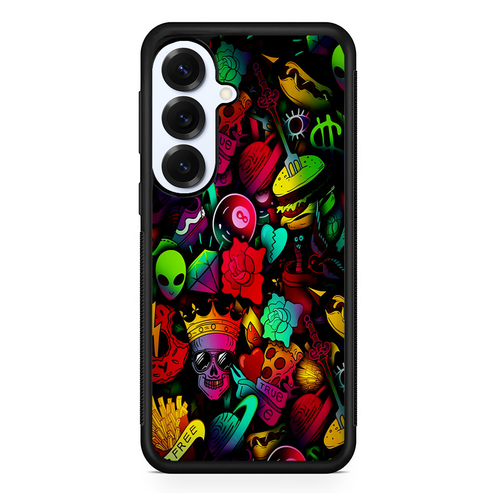 King Life Doodle Artistic Samsung Galaxy S25 Plus Case | Slim Rubber Cover for Samsung Galaxy S25 Plus