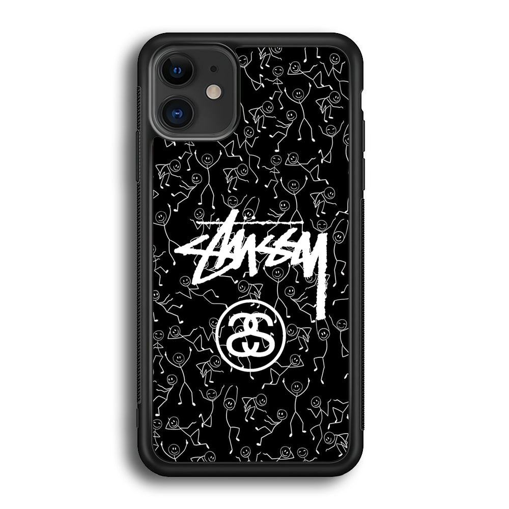 Stussy People Dancing iPhone 12 Case | Slim Rubber Case for iPhone 12