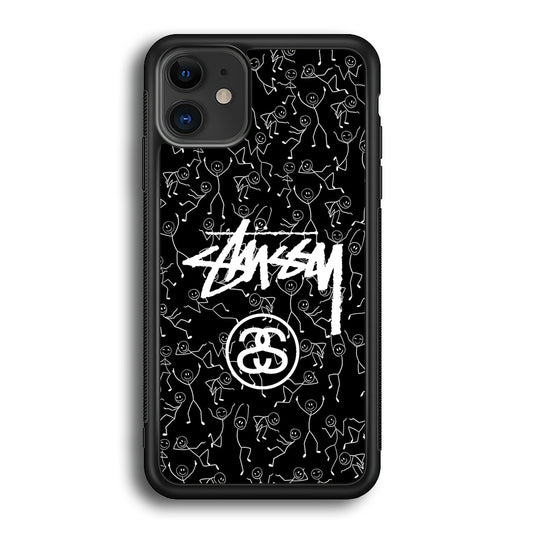 Stussy People Dancing iPhone 12 Case | Slim Rubber Case for iPhone 12