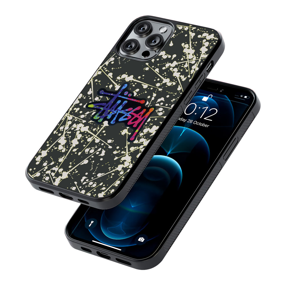 Stussy Splash Grey 2D Rubber Phone Case | Durable Phone Case