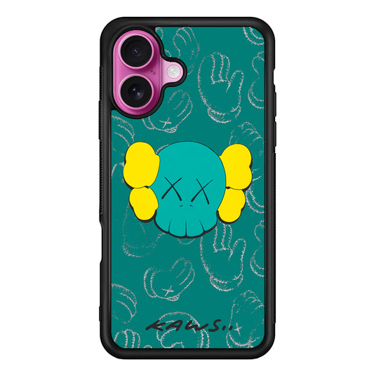 Kaws Face Tosca Touch iPhone 17 Case | Slim Rubber Case for iPhone 17