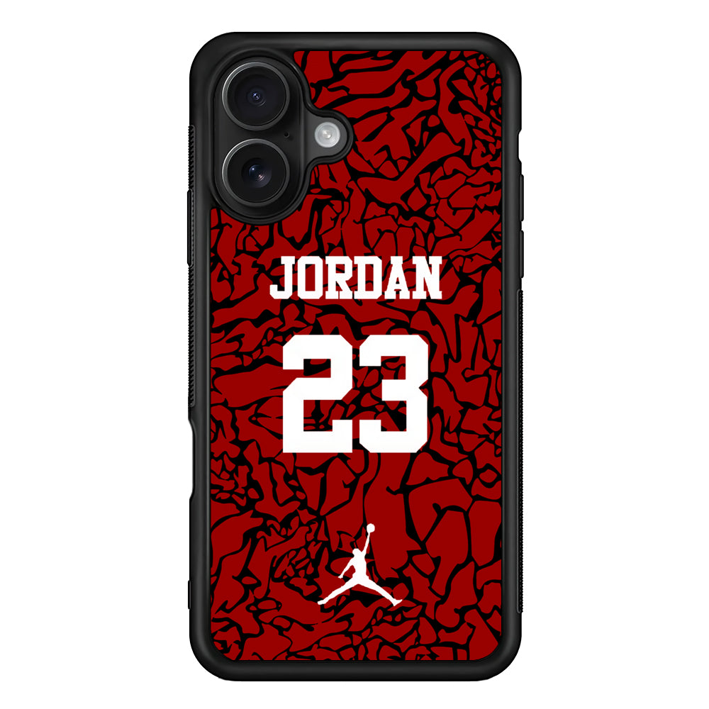 Air Jordan Black Patern 23 iPhone 16 Case - Oxvistore