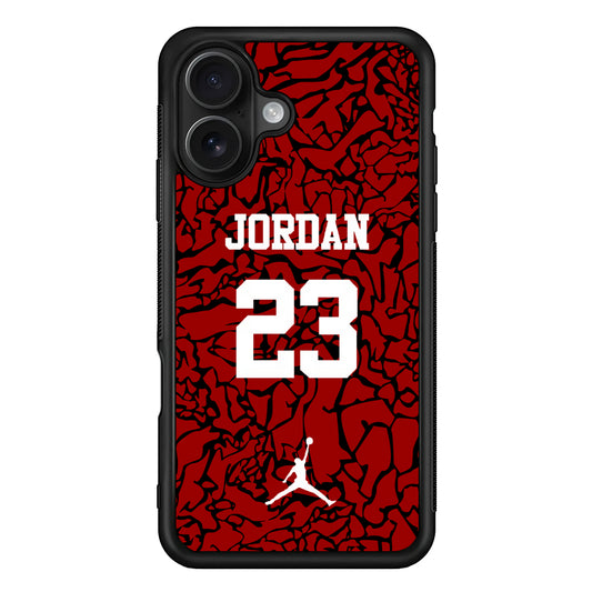 Air Jordan Black Patern 23 iPhone 16 Case - Oxvistore