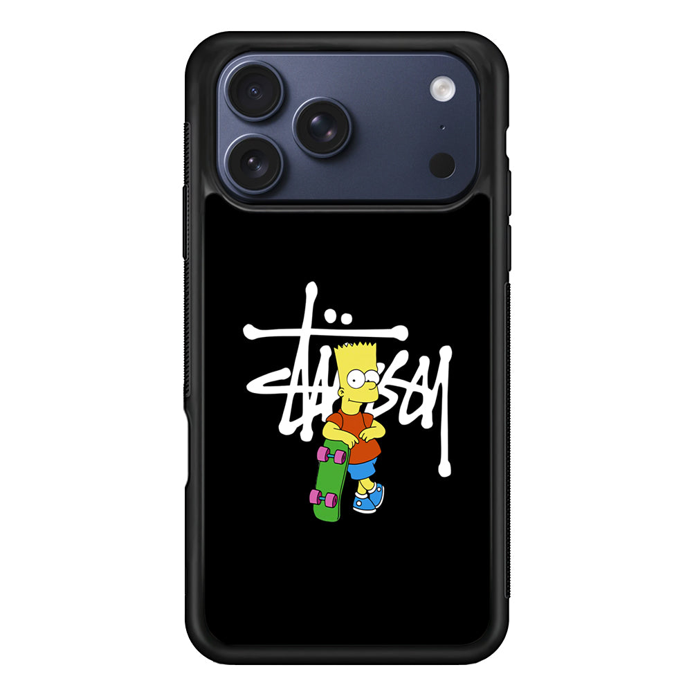 Stussy Simpson Skate iPhone 17 Pro Max Case | Slim Rubber Case for iPhone 17 Pro Max