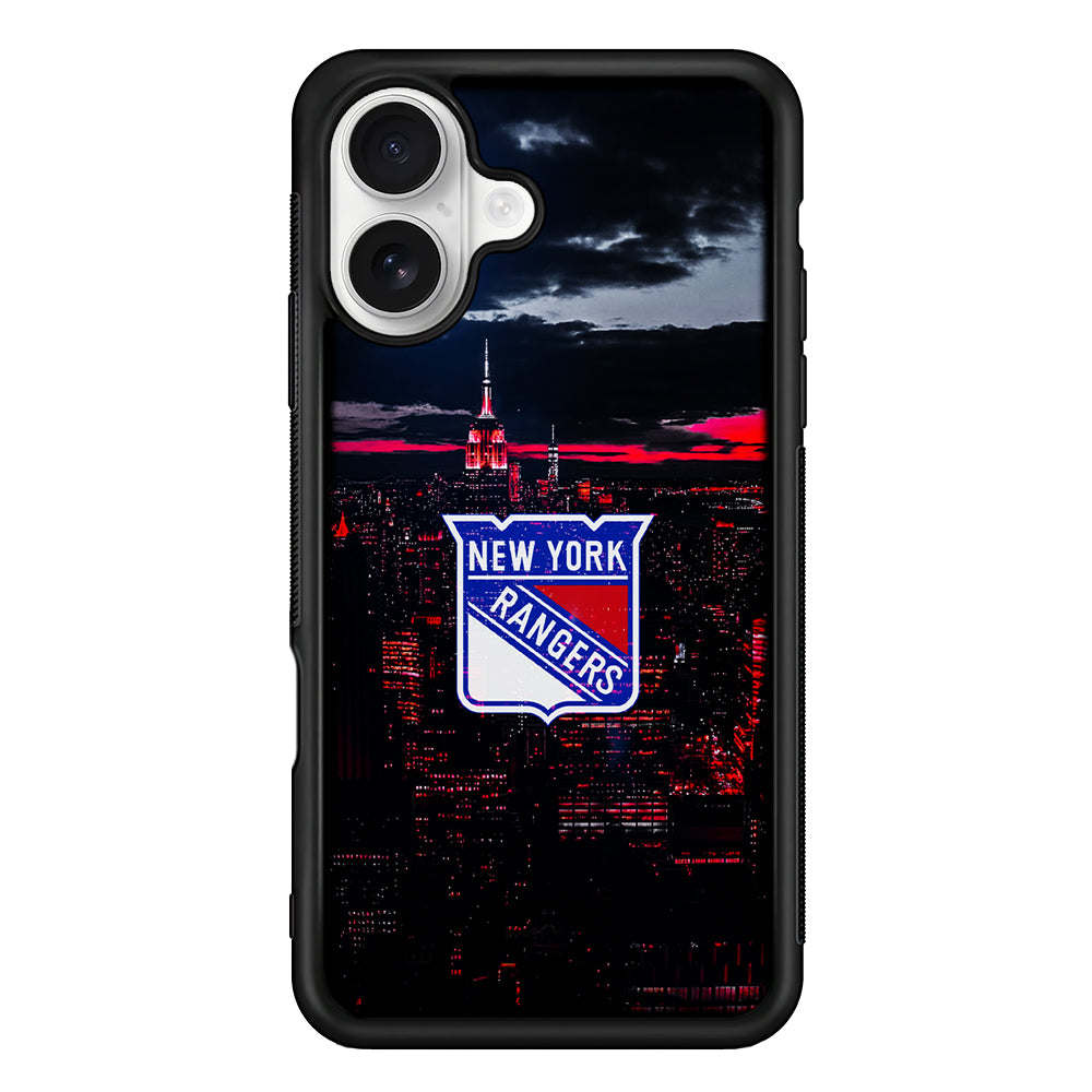 New York Rangers City iPhone 16 Plus Case | Durable Protective Rubber Cover