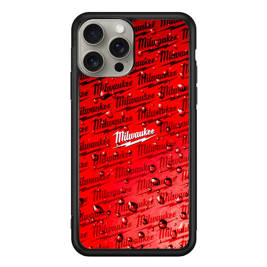 Milwaukee Tool Water Droplet iPhone 15 Pro Case | Slim Rubber Case for iPhone 15 Pro