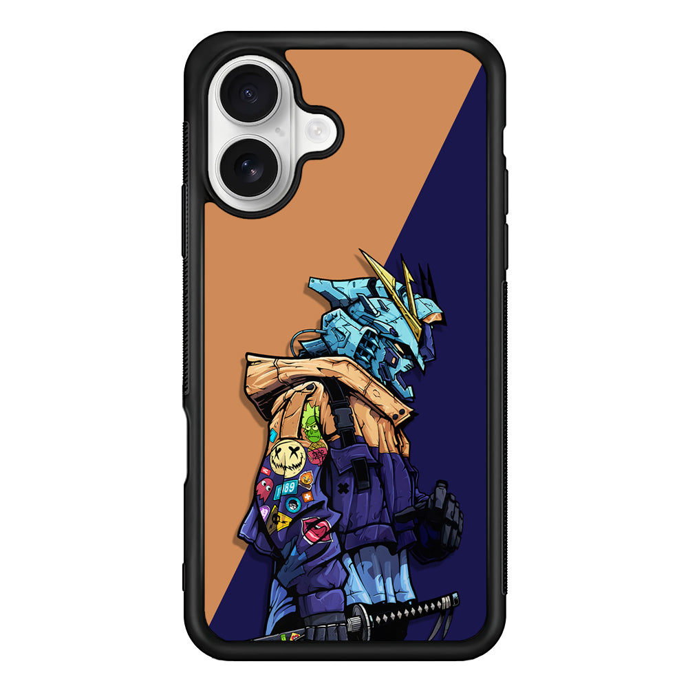 The Gundam Ronin Hypebeast iPhone 16 Plus Case | Durable Protective Rubber Cover