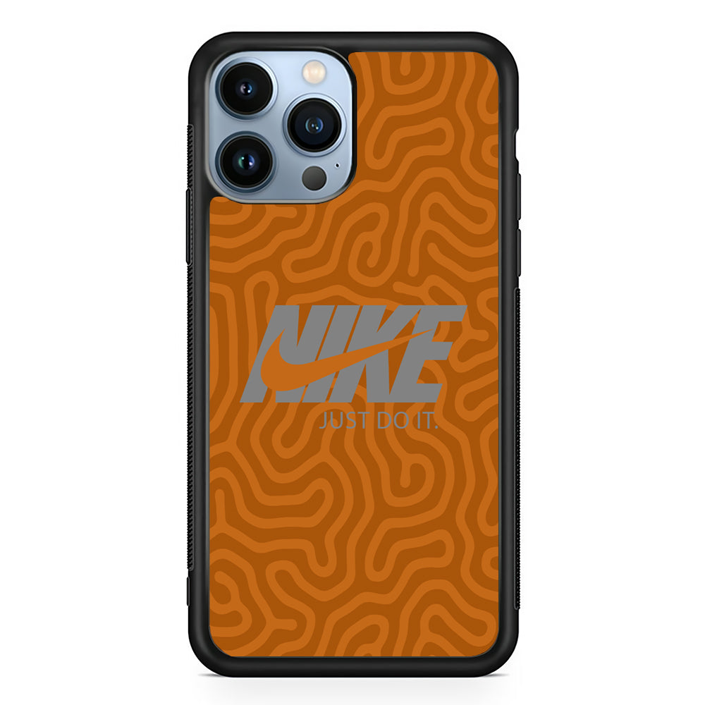 Nike Brown Maze 2D Rubber Phone Case | Slim Protective Phone Case