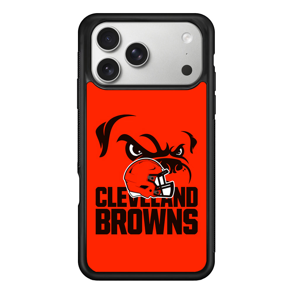 Cleveland Browns Helmet iPhone 17 Pro Case | Slim Rubber Case for iPhone 17 Pro