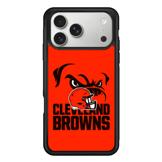 Cleveland Browns Helmet iPhone 17 Pro Case | Slim Rubber Case for iPhone 17 Pro