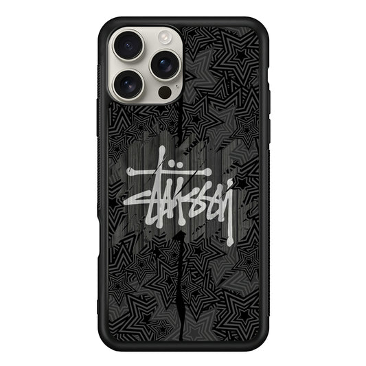 Stussy Star from The Night iPhone 16 Pro Max Case | Slim Rubber Case for iPhone 16 Pro Max