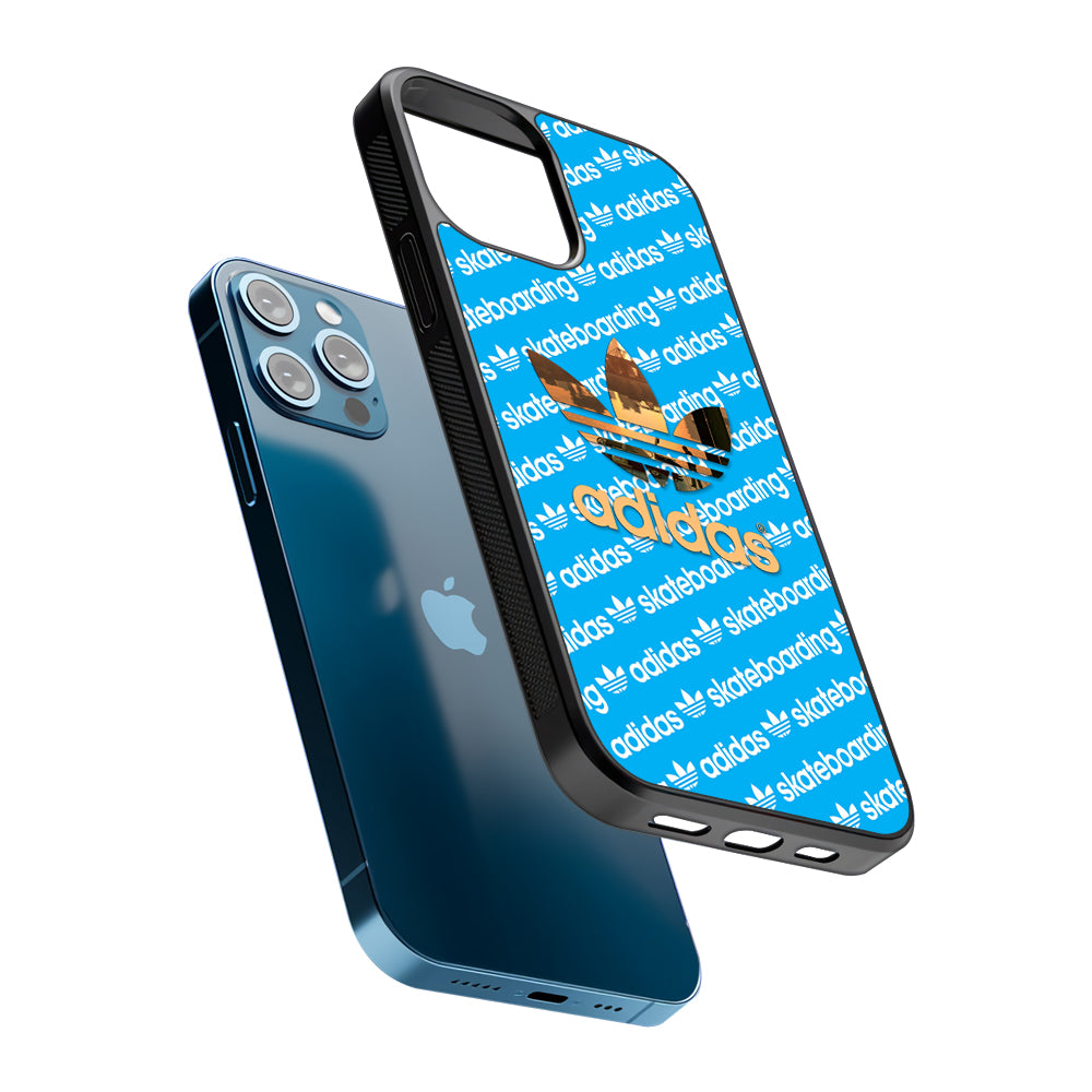 Adidas Skateboarding Patern Box 2D Rubber Phone Case | Slim Protective Phone Case