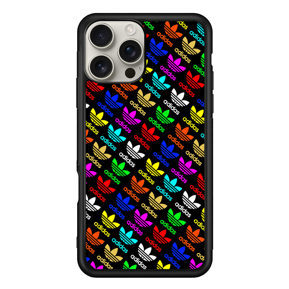 Adidas Logo Colorful Pattern iPhone 16 Pro Max Case | Durable Everyday Protective Cover