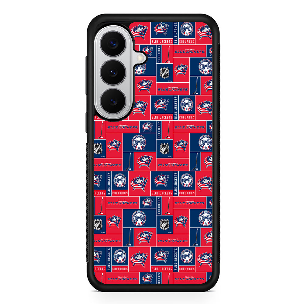 Columbus Blue Jackets Pattern Samsung Galaxy S26 Case | Protective Rubber Cover