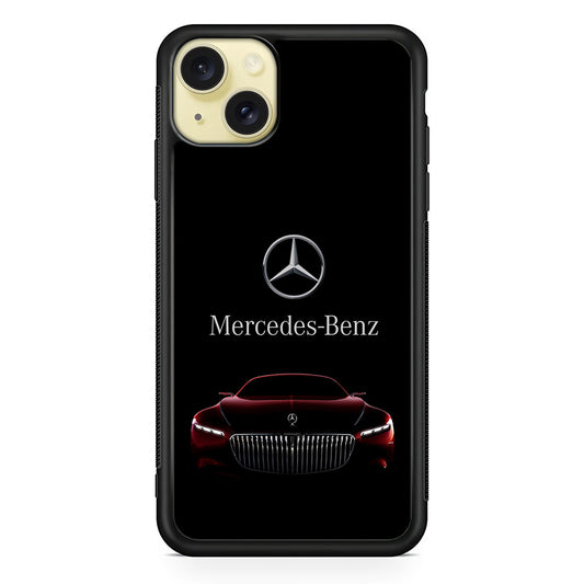 Mercedes-Benz Red Dark Aesthetic iPhone 15 Plus Case | Slim Rubber Case for iPhone 15 Plus