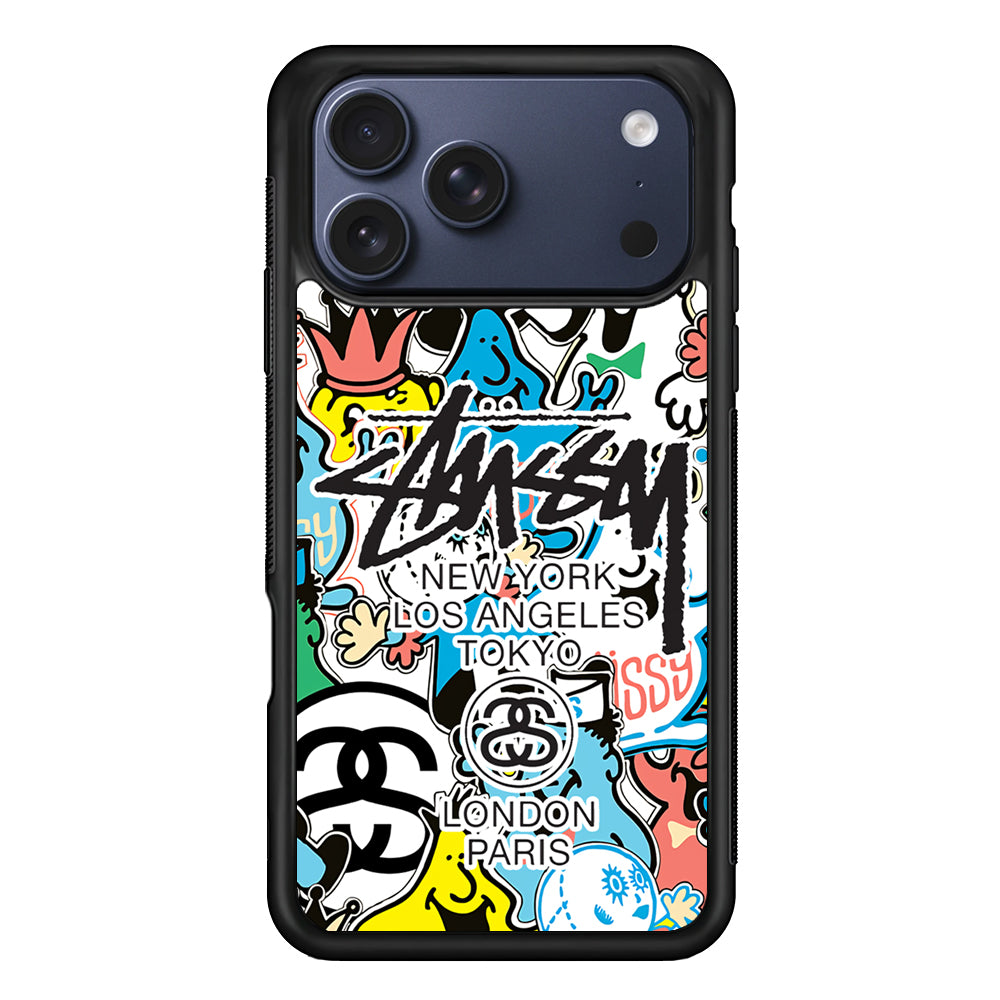 Stussy Doodle Doll iPhone 17 Pro Max Case | Slim Rubber Case for iPhone 17 Pro Max