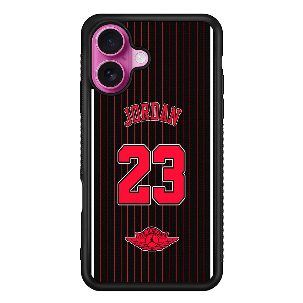 Air Jordan Emblem on Jersey iPhone 17 Case - Slim Rubber Case for iPhone 17