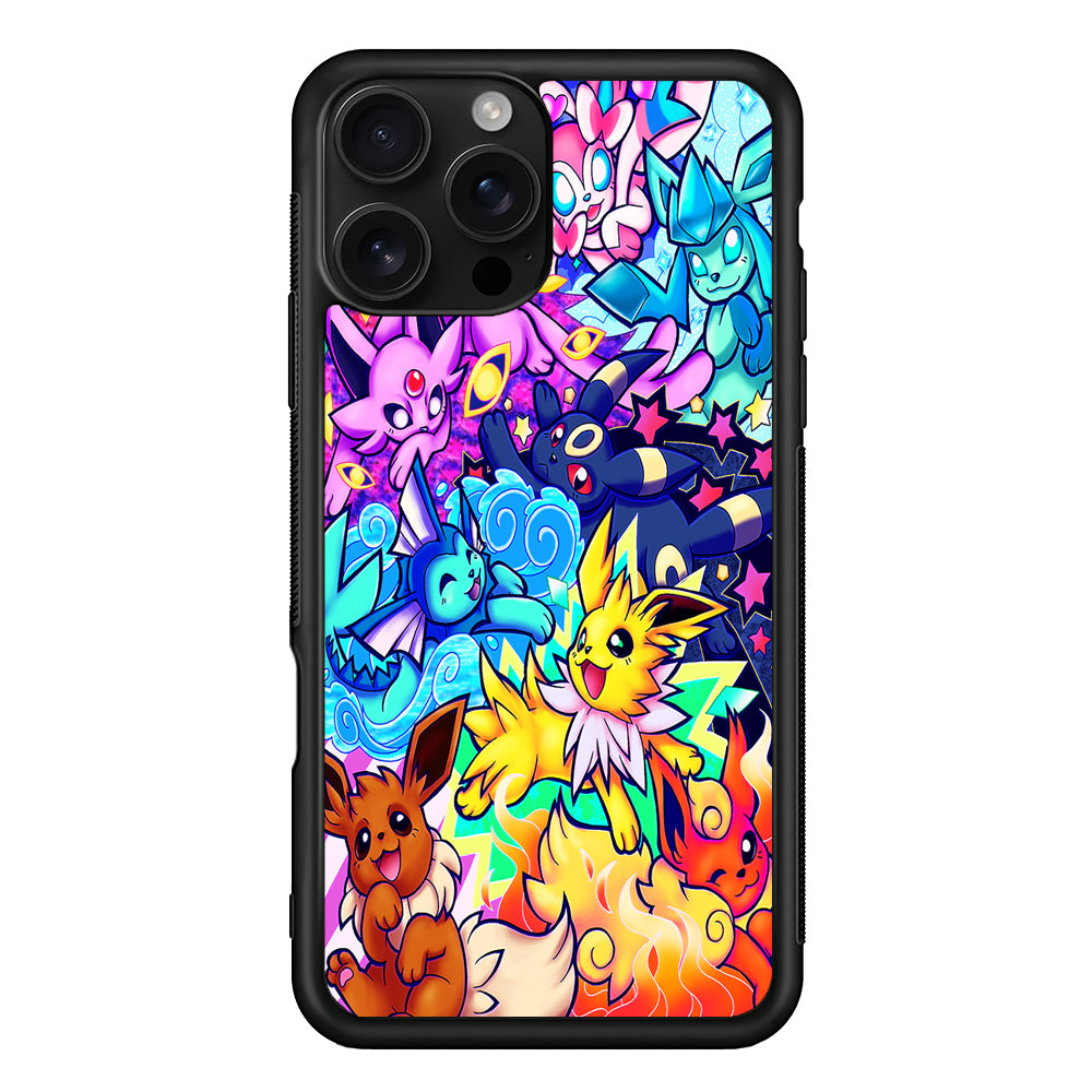 Pokemon Eevee Evolutions Art iPhone 16 Pro Case | Durable Protective Case for iPhone 16 Pro