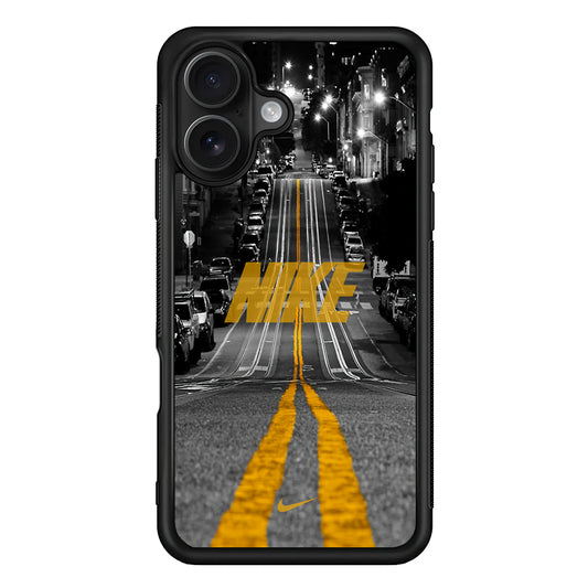 Nike Night Yellow Flames iPhone 16 Case - Oxvistore
