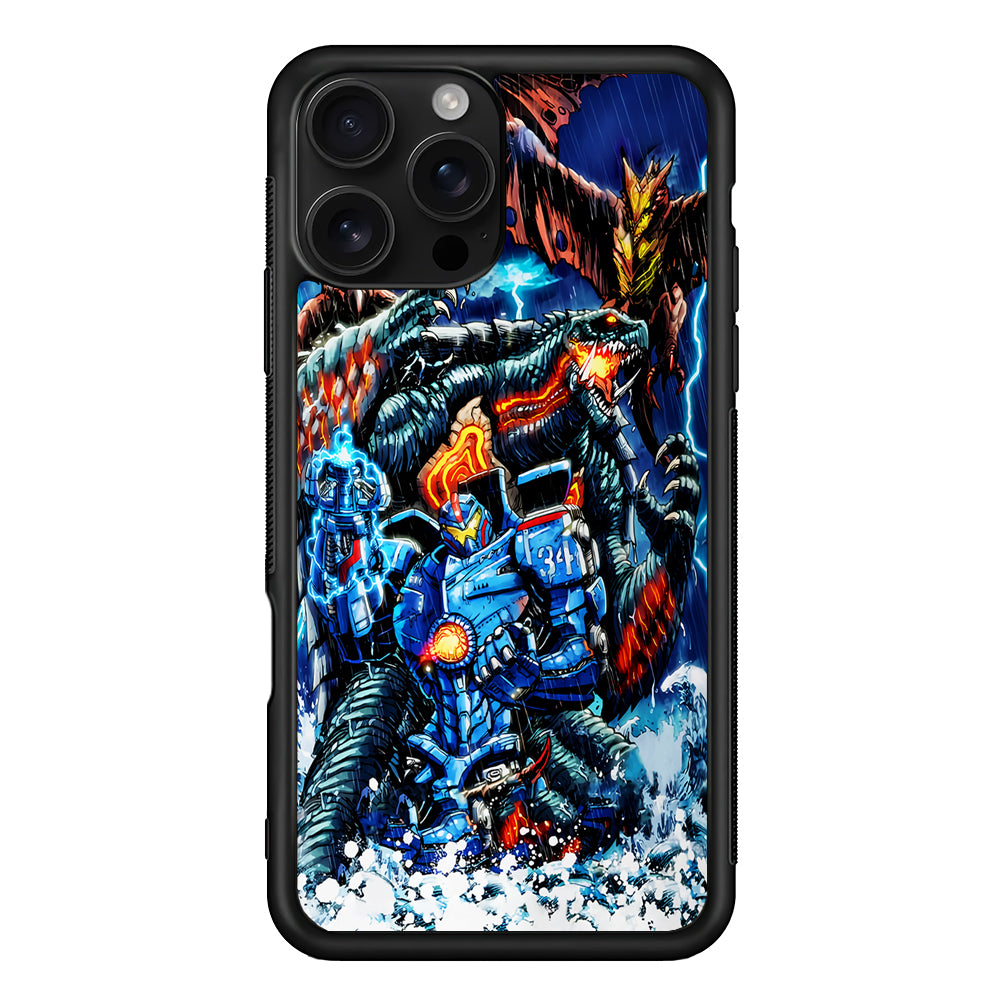 Gamera VS Pacific Rim iPhone 16 Pro Case | Durable Protective Case for iPhone 16 Pro