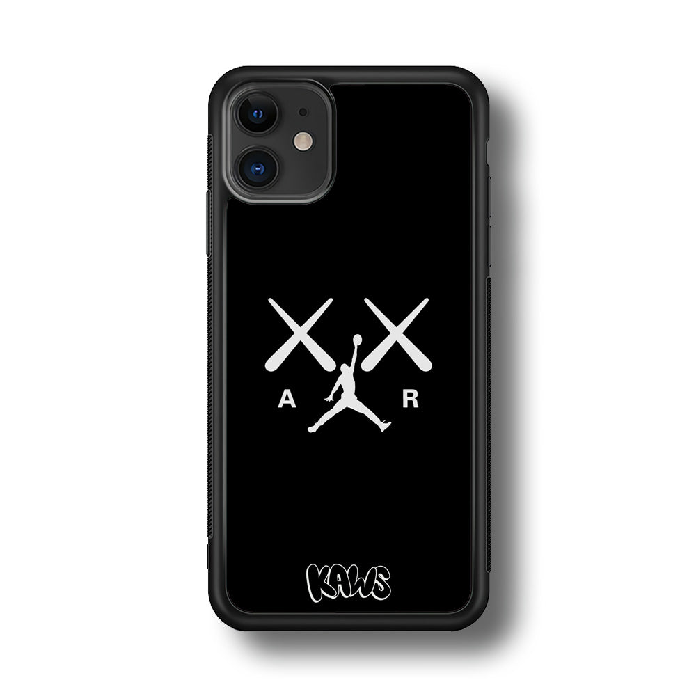 Kaws Air Jordan Midnight Black iPhone 11 Case | Slim Rubber Case for iPhone 11