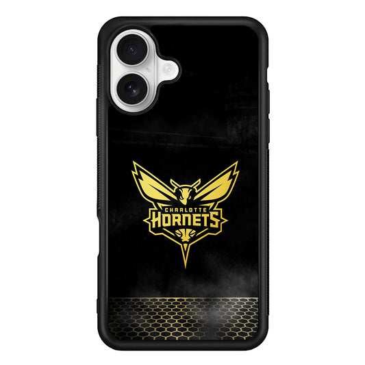 Charlotte Hornets Gold iPhone 16 Plus Case | Durable Protective Rubber Cover