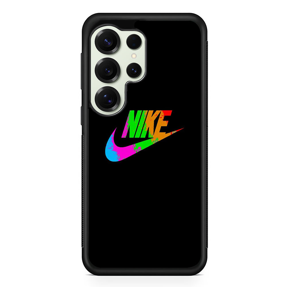 Nike Word Rainbow Samsung Galaxy S25 Ultra Case | Durable Rubber Case for Samsung Galaxy S25 Ultra