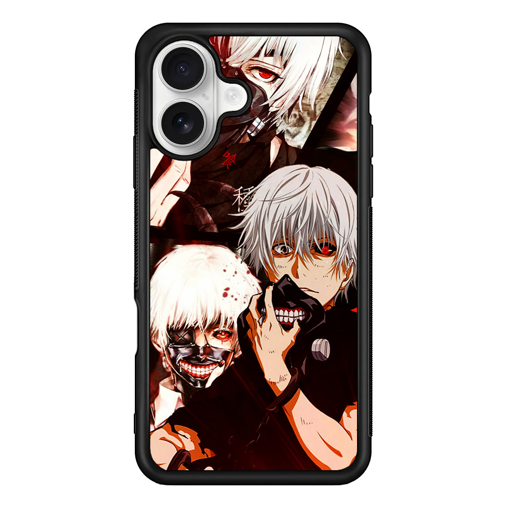 Kaneki Tokyo Ghoul Aesthetic iPhone 16 Plus Case | Durable Protective Rubber Cover