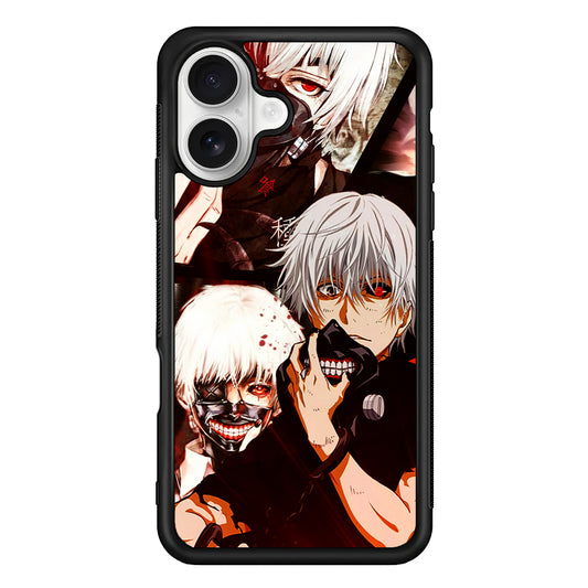 Kaneki Tokyo Ghoul Aesthetic iPhone 16 Plus Case | Durable Protective Rubber Cover