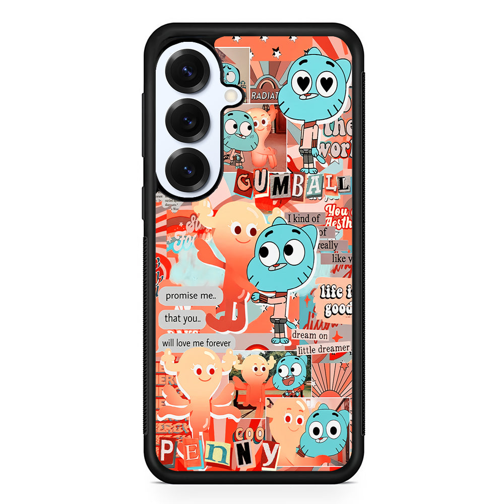 Gumball and Penny Aesthetic Samsung Galaxy S25 Plus Case | Slim Rubber Cover for Samsung Galaxy S25 Plus