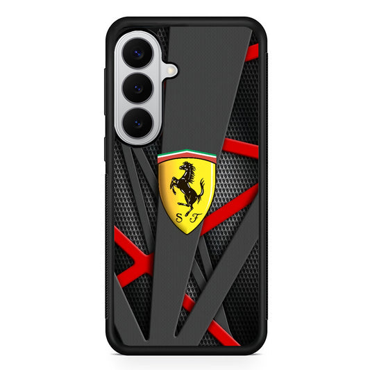 Ferrari Bold Red and Black Samsung Galaxy S26 Case | Slim Samsung Galaxy S26 Rubber Case