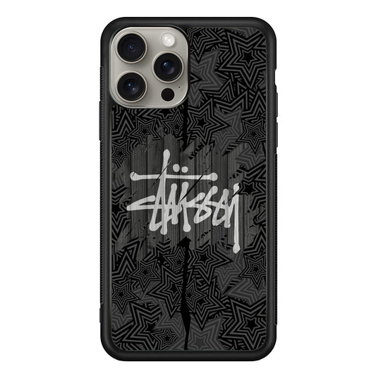 Stussy Star from The Night iPhone 15 Pro Case | Slim Rubber Case for iPhone 15 Pro