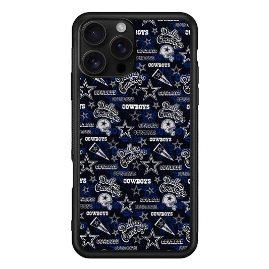 Dallas Cowboys Pattern iPhone 16 Pro Case | Durable Protective Case for iPhone 16 Pro