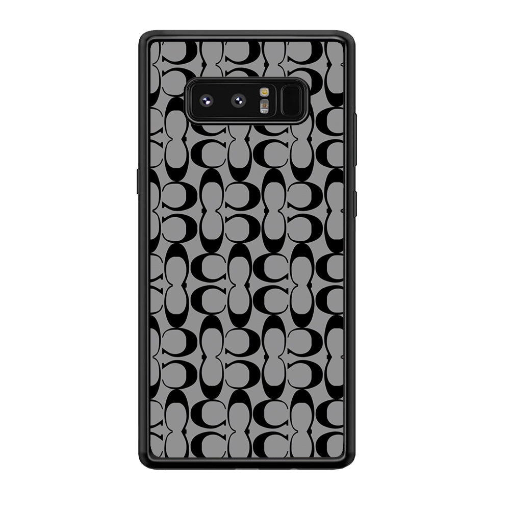 Coach Black Grey Samsung Galaxy Note 8 Case | Slim Rubber Case for Samsung Galaxy Note 8