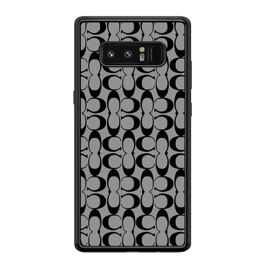 Coach Black Grey Samsung Galaxy Note 8 Case | Slim Rubber Case for Samsung Galaxy Note 8