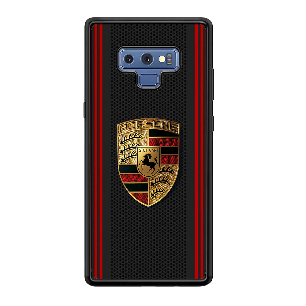 Porsche Gold Emblem Samsung Galaxy Note 9 Case | Slim Rubber Case for Samsung Galaxy Note 9