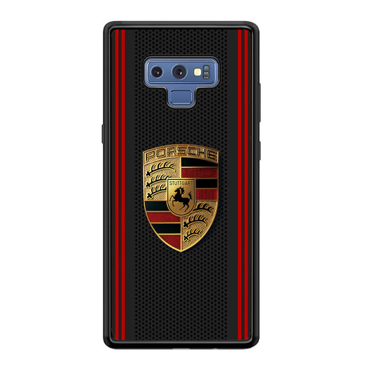 Porsche Gold Emblem Samsung Galaxy Note 9 Case | Slim Rubber Case for Samsung Galaxy Note 9