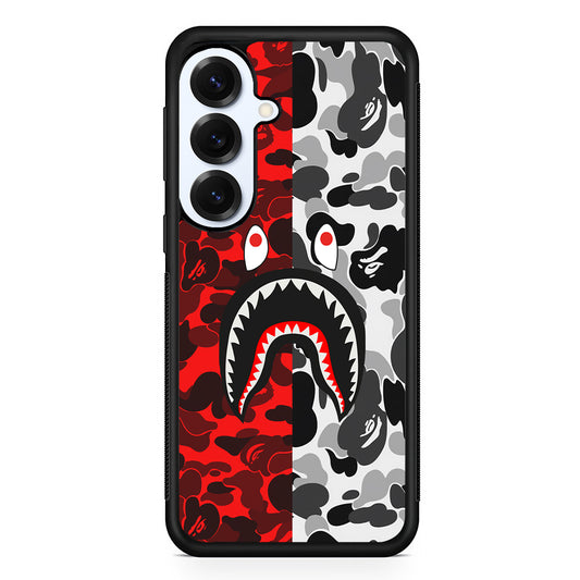 Bape Red Black Camo Samsung Galaxy S25 Plus Case | Slim Rubber Case for Samsung Galaxy S25 Plus