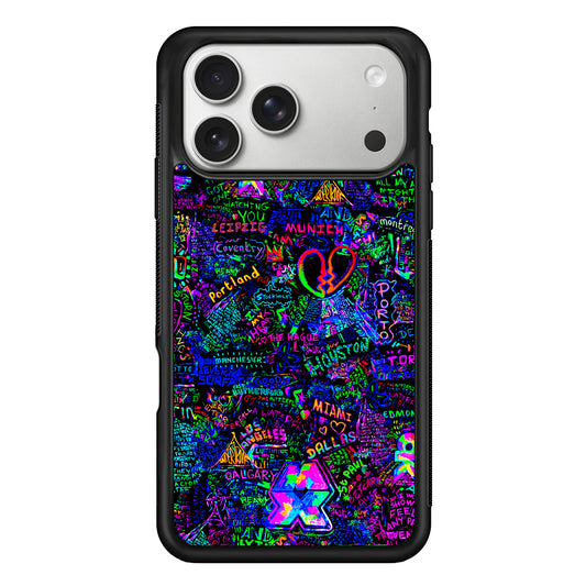 Mylo Xyloto Coldplay Graffiti iPhone 17 Pro Case | Slim Rubber Case for iPhone 17 Pro