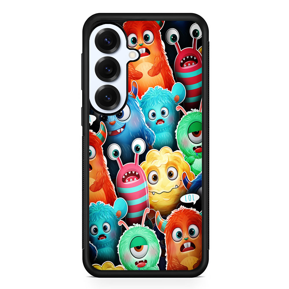 Cute Monsters Aesthetic Samsung Galaxy S25 Plus Case | Slim Rubber Cover for Samsung Galaxy S25 Plus