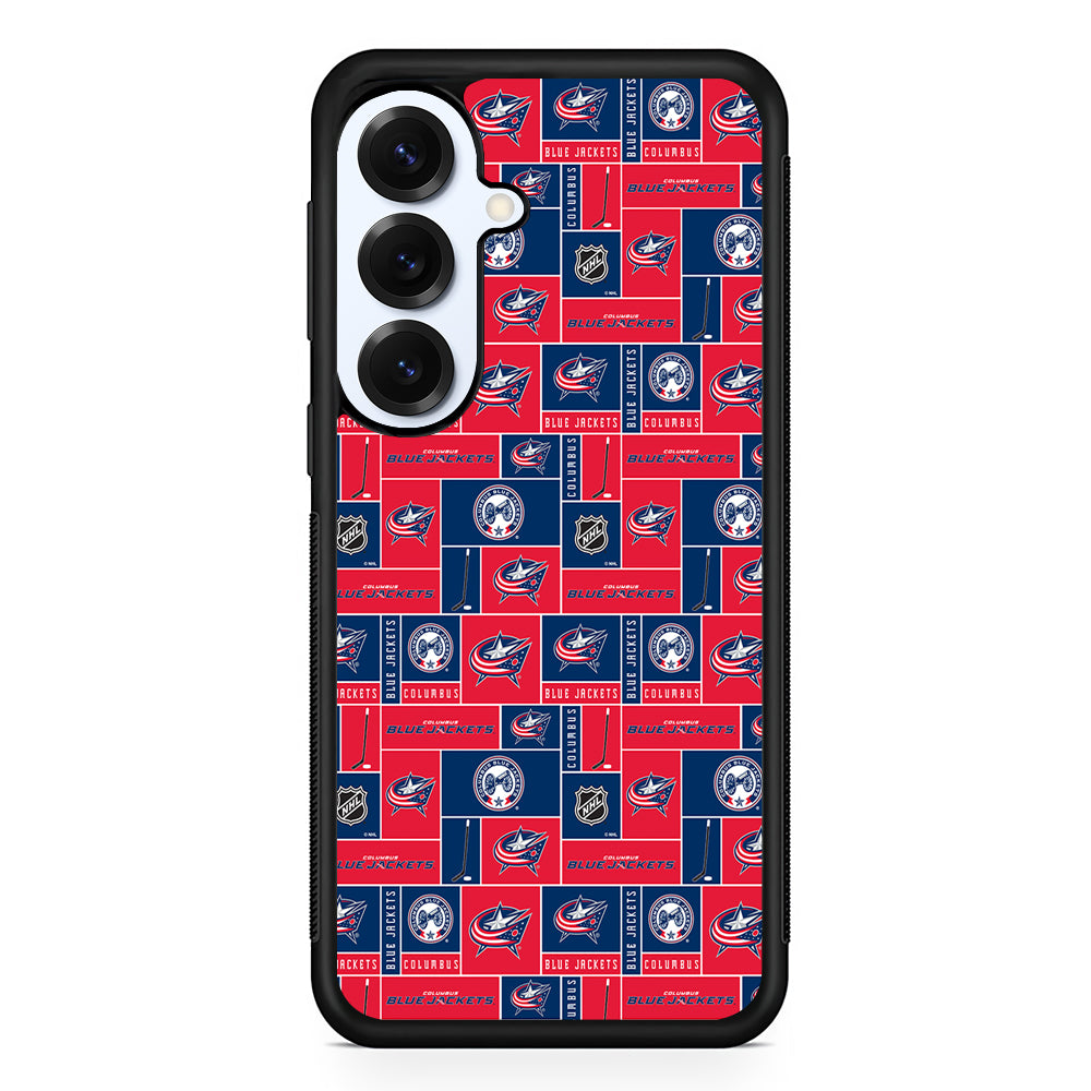 Columbus Blue Jackets Pattern Samsung Galaxy S25 Plus Case | Slim Rubber Cover for Samsung Galaxy S25 Plus