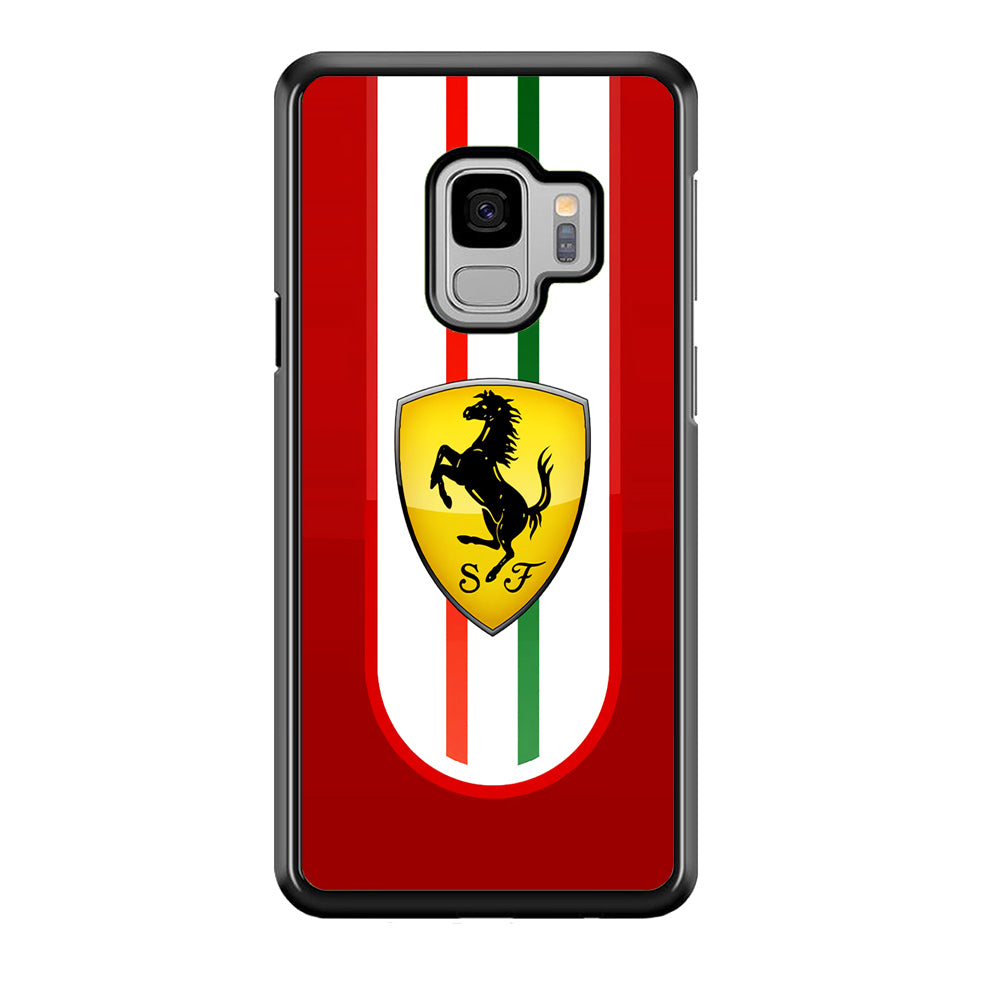 Ferrari Logo Red Samsung Galaxy S9 Case | Slim Rubber Case for Samsung Galaxy S9
