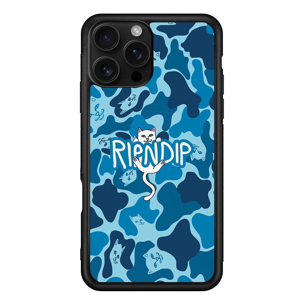 Rip N Dip Blue Camo iPhone 16 Pro Case | Slim Rubber Case for iPhone 16 Pro